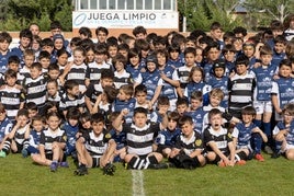 Representantes de las dos canteras en uno de sus entrenamientos en Pepe Rojo.