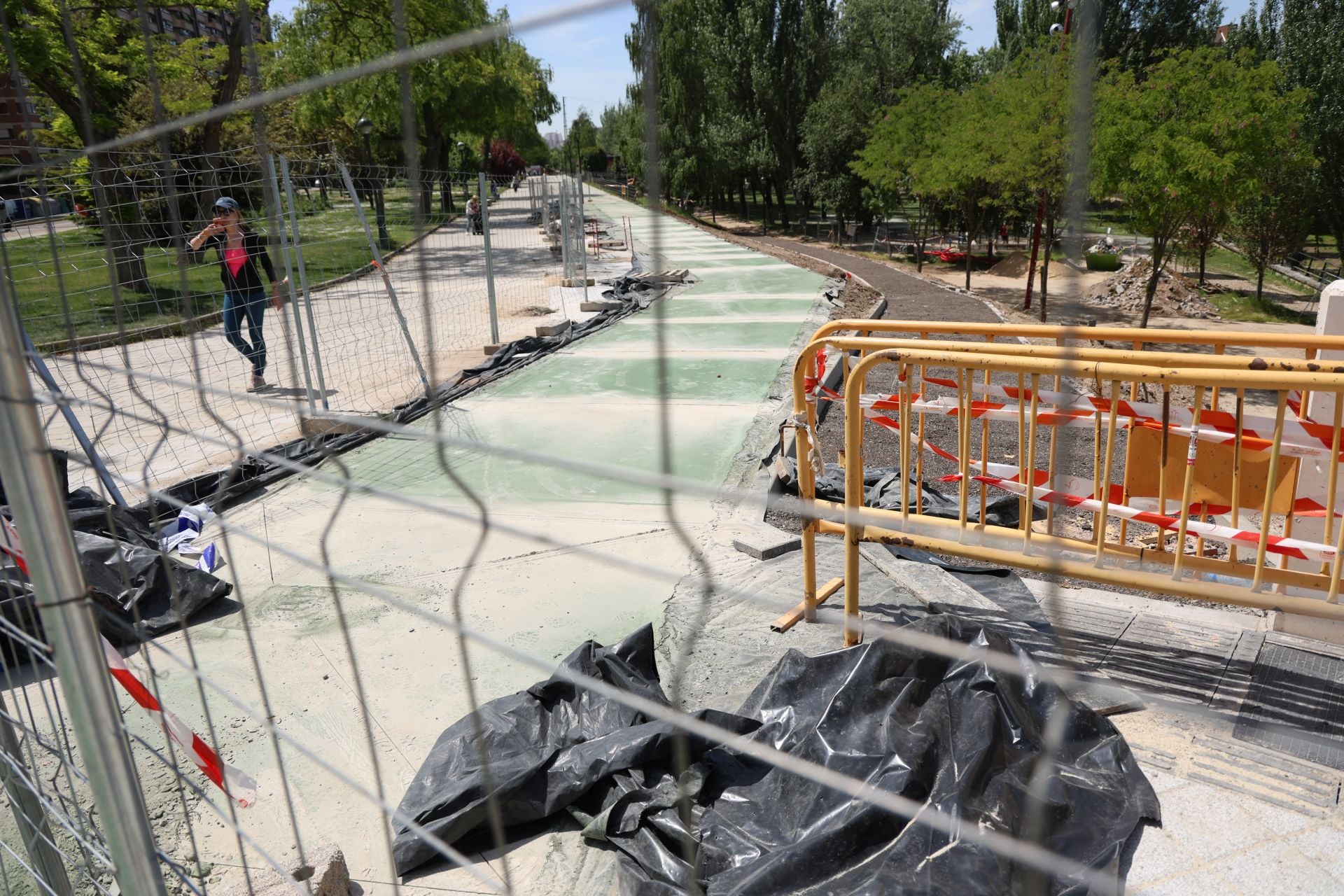 Estado de las obras del carril bici de Isabel la Católica