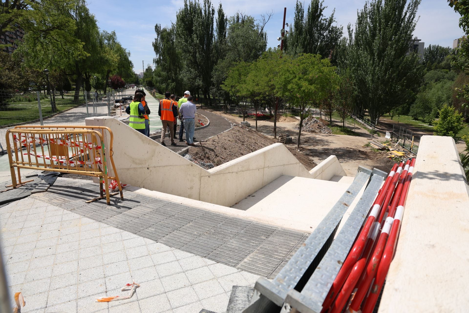 Estado de las obras del carril bici de Isabel la Católica