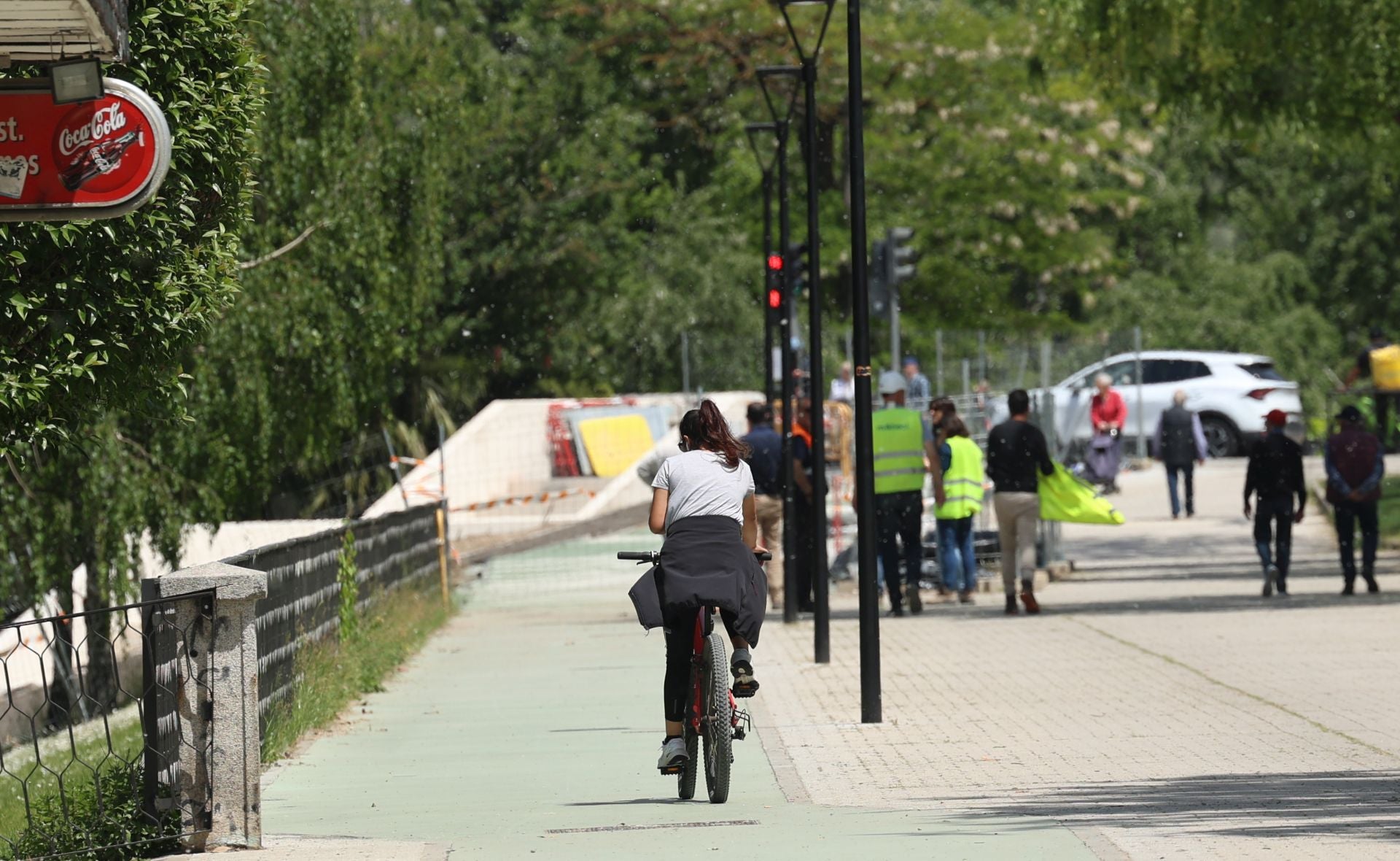 Estado de las obras del carril bici de Isabel la Católica