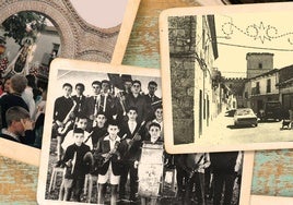 Collage con fotos antiguas de Portillo.