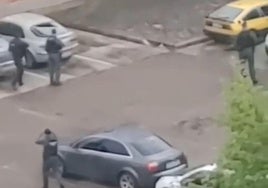 Agentes de la Guardia Civil, en el lugar del suceso.