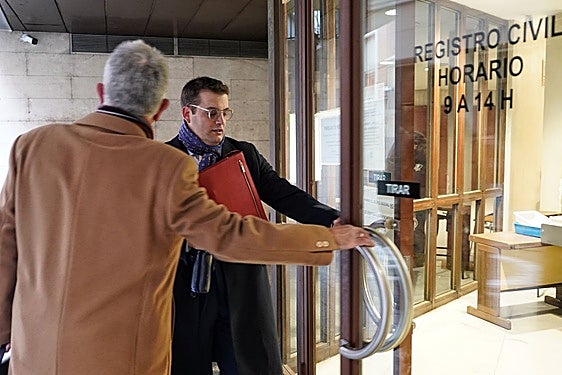 Marcos Herrero, el día que acudió a los juzgados.