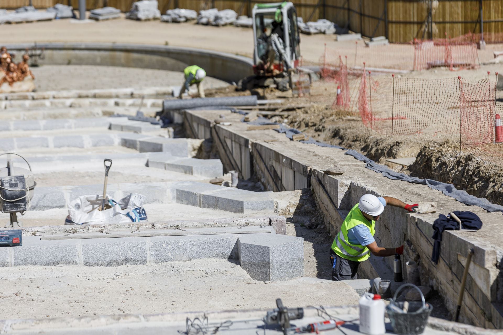 Fotos de las obras para restaurar la fuente más grande de La Granja de San IIdefonso
