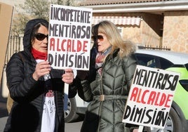 Protesta en Pinarejos contra la planta de biogás en el municipio.