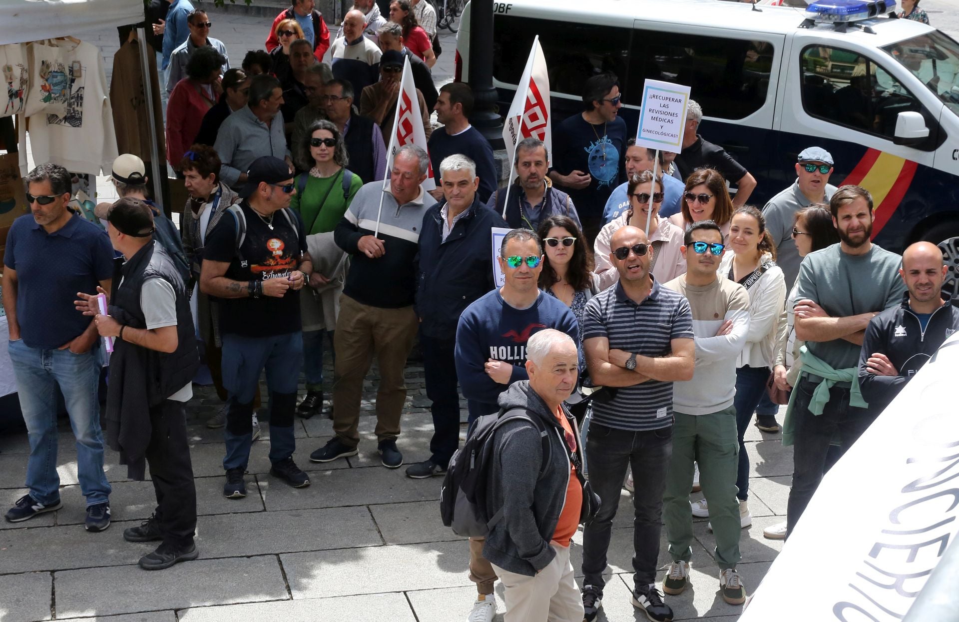 La protesta de los empleados municipales de Segovia, en imágenes