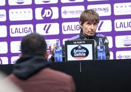 Álvaro Rubio, durante su comparecencia ante los medios.