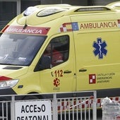 Ambulancia en el Hospital General de Segovia.