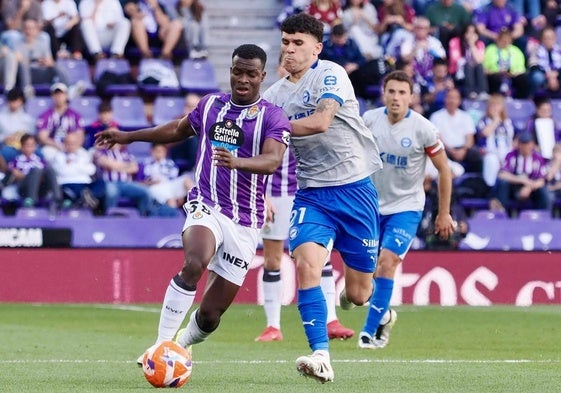 Ibrahim Alani, en el Real Valladolid-Alavés de la jornada anterior.