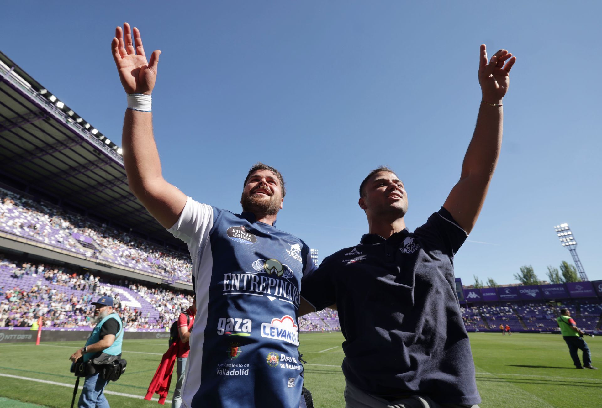 El VRAC celebra con su afición la Copa del Rey de rugby conquistada en Zorrilla
