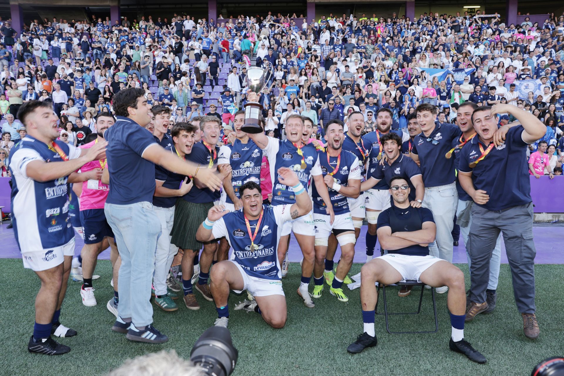 El VRAC celebra con su afición la Copa del Rey de rugby conquistada en Zorrilla