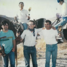 Los ganadores de la tercera edición del Trofeo ecuestre. 
