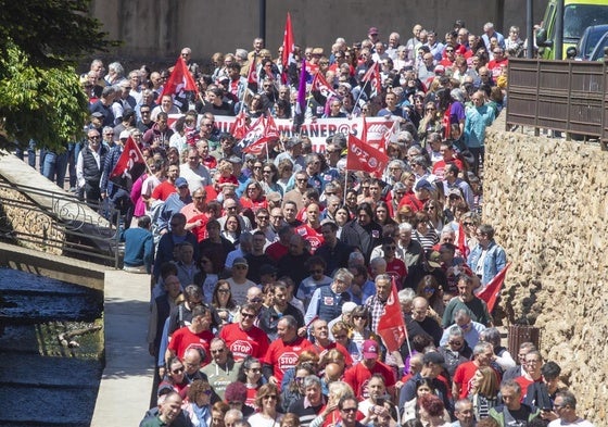 Un momento de la manifestación.