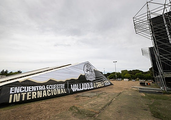 Preparación de las instalaciones de la antigua hípica para el Encuentro Ecuestre Internacional.