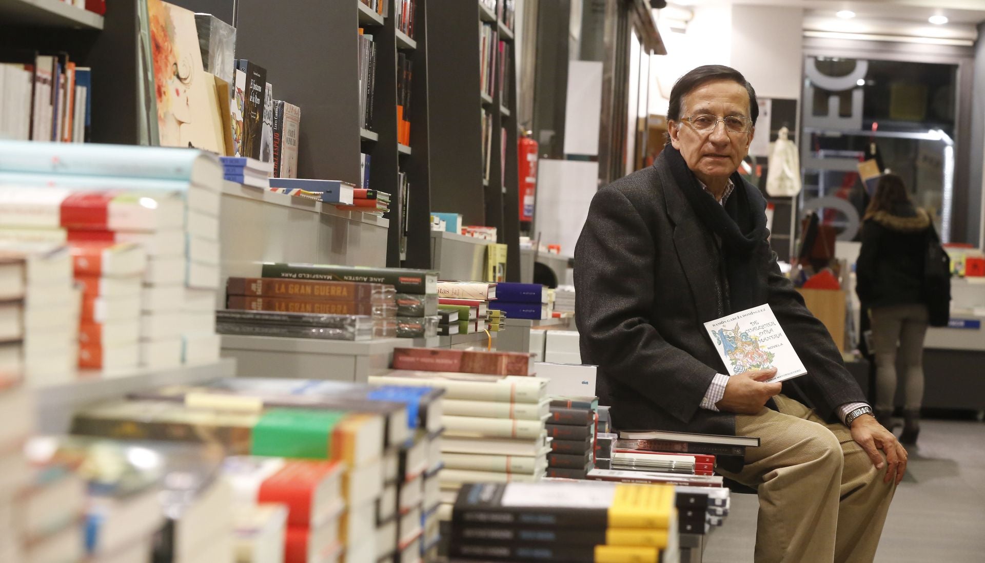Druante la presentación de su libro De cualquier otra manera, una obra sobre la infancia de Miguel Delibes
