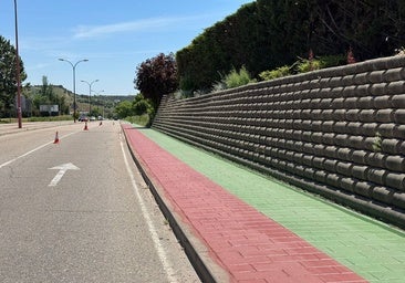 El carril bici temporal que conecta Zaratán con la capital continúa con las obras de ejecución