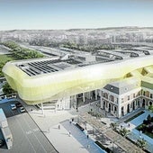 Recreación infográfica de la nueva estación de Campo Grande.