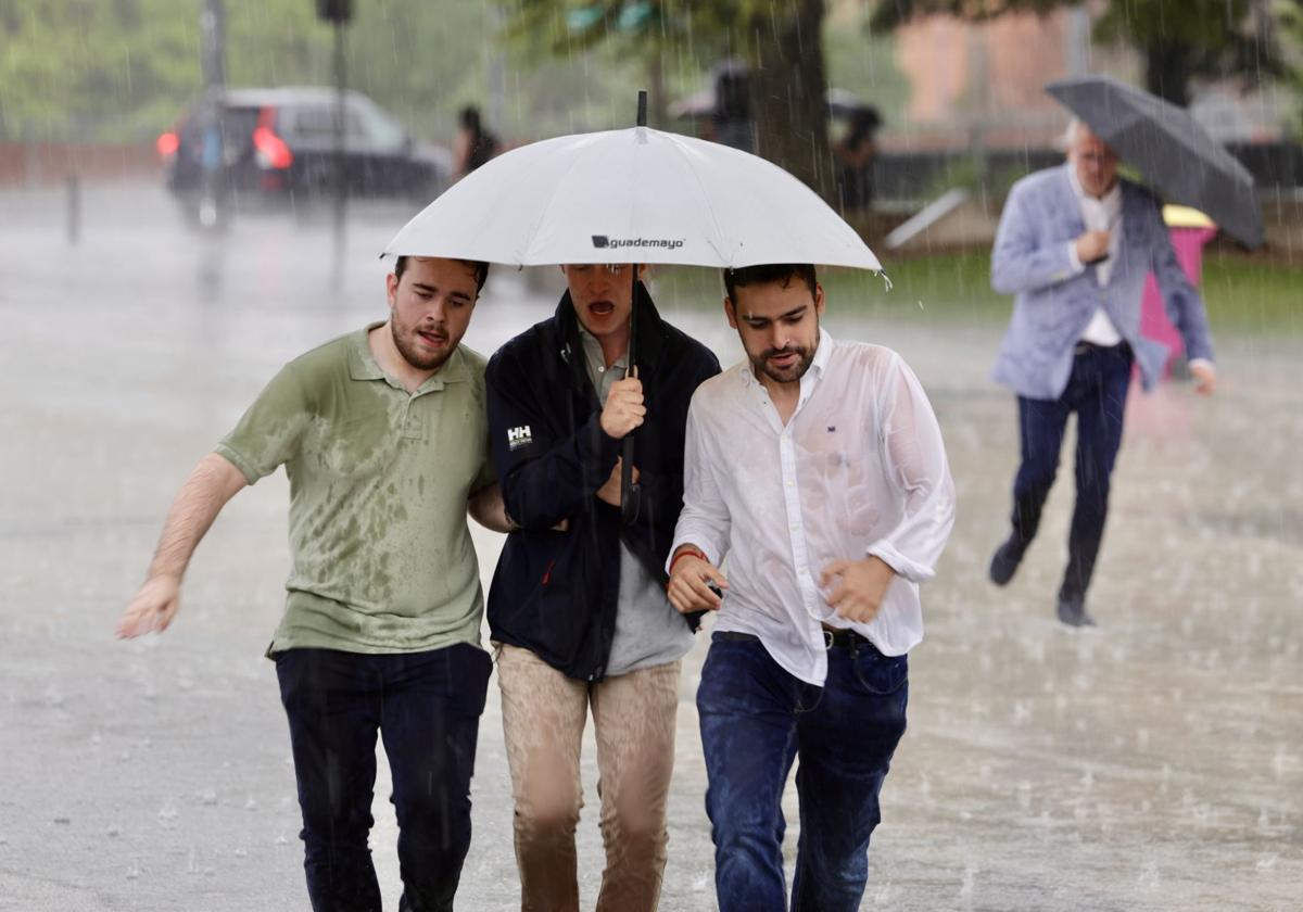 Las imágenes del chaparrón en Valladolid este viernes 30 de mayo