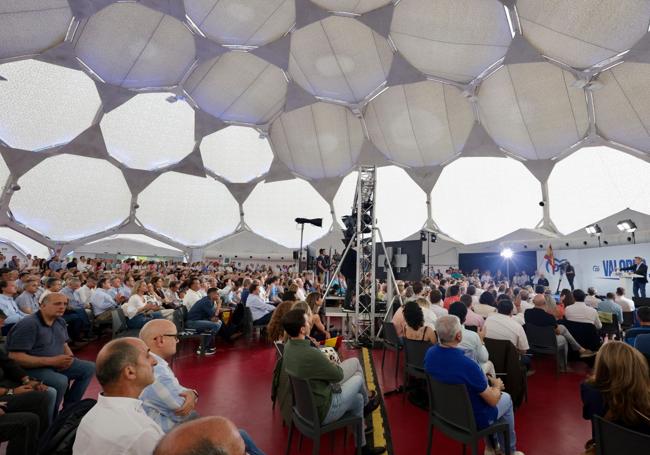 La Cúpula del Milenio, durante el acto de Feijóo.