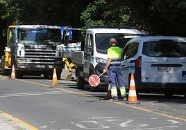 Obras en el paseo de Santo Domingo de Guzmán.