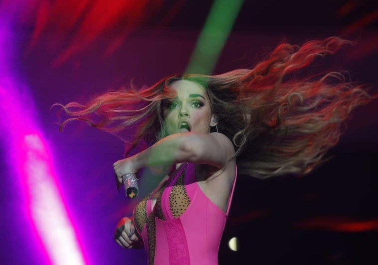 Esa diva, durante el concierto.