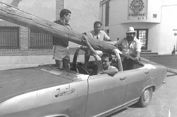 Miembros de la Comisión de Festejos en agosto de 1988.
