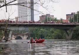 Las imágenes de la busqueda del joven desaparecido en el Pisuerga