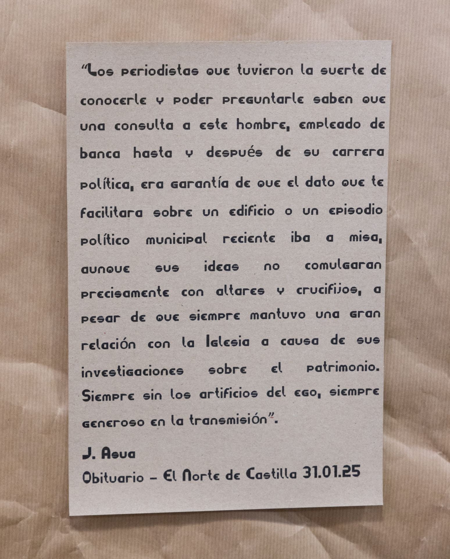 Una exposición en el barrio Belén homenajea a Jesús Anta