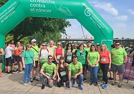Salida de la Marcha contra el Cáncer celebrada este domingo en Laguna de Duero.