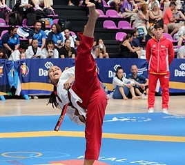 La vallisoletana Mei Ling Duque, durante su ejercicio.