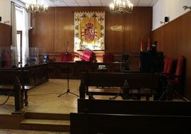 Sala de vistas de la Audiencia Provincial de Segovia.