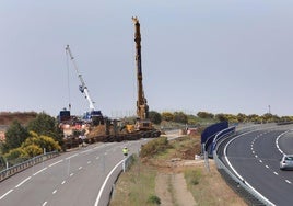 Tramo de la A-67 afectado hace un año por las obras del AVE a Cantabria.