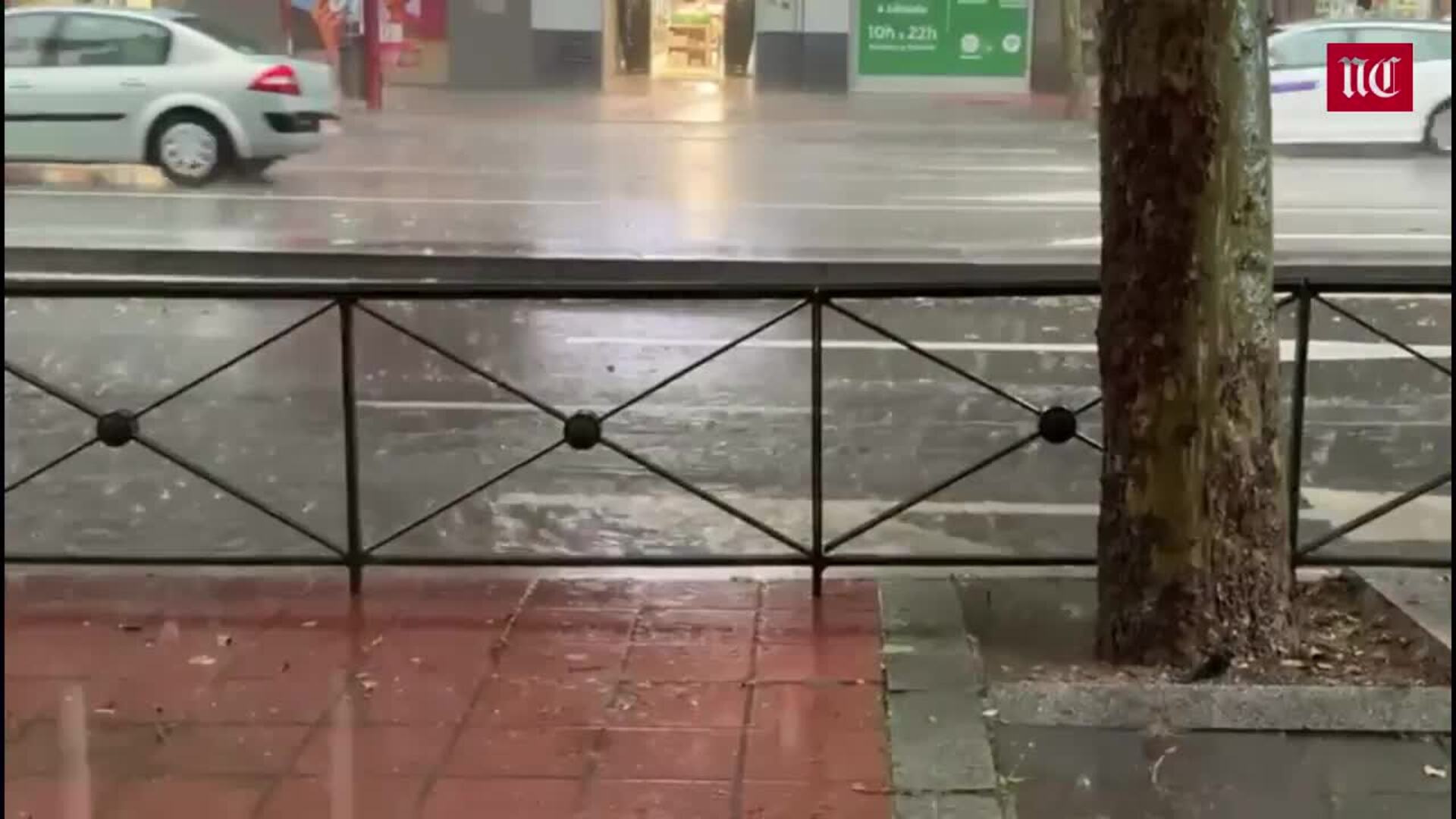 La tormenta de este martes azota el centro de Valladolid