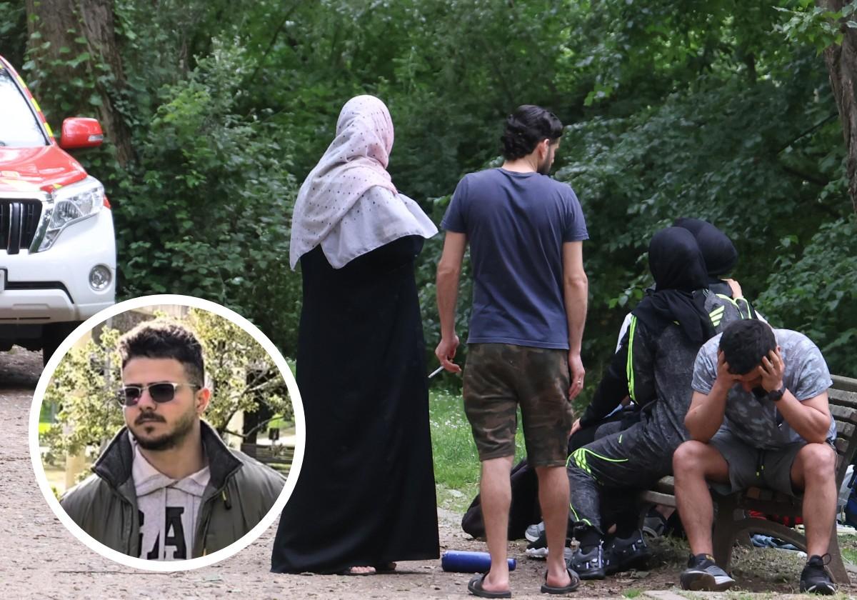 En detalle, Ghaith Warram. En la fotografía, amigos y familiares durante junto al río Pisuerga.