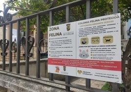 Una de las señales instaladas.