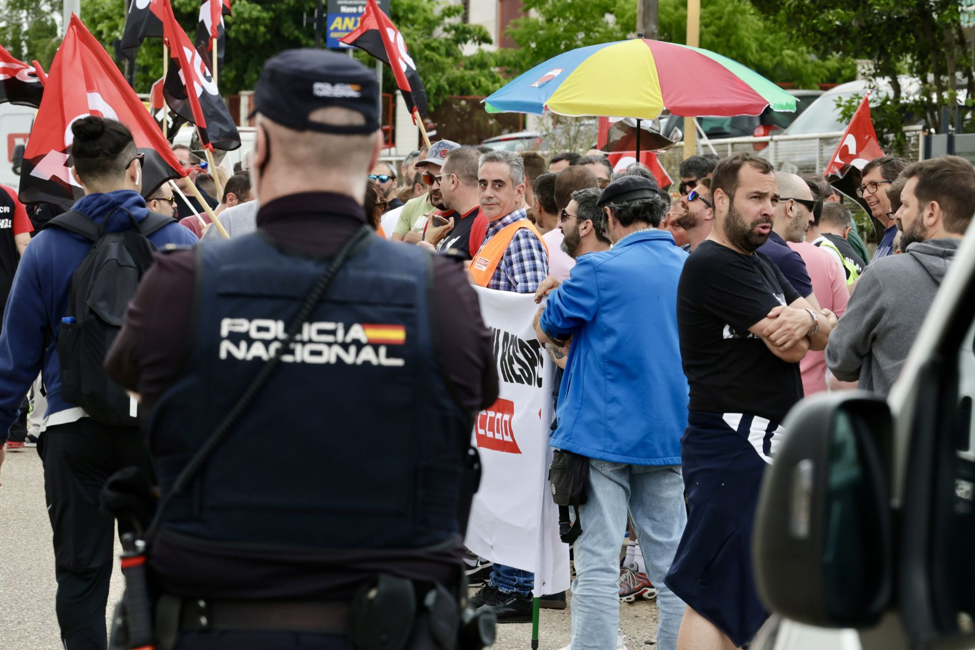Protesta de los trabajadores de Saeta Die Casting en Valladolid