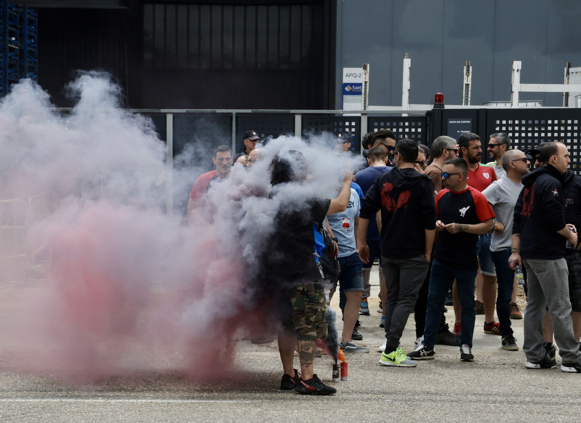 Protesta de los trabajadores de Saeta Die Casting en Valladolid