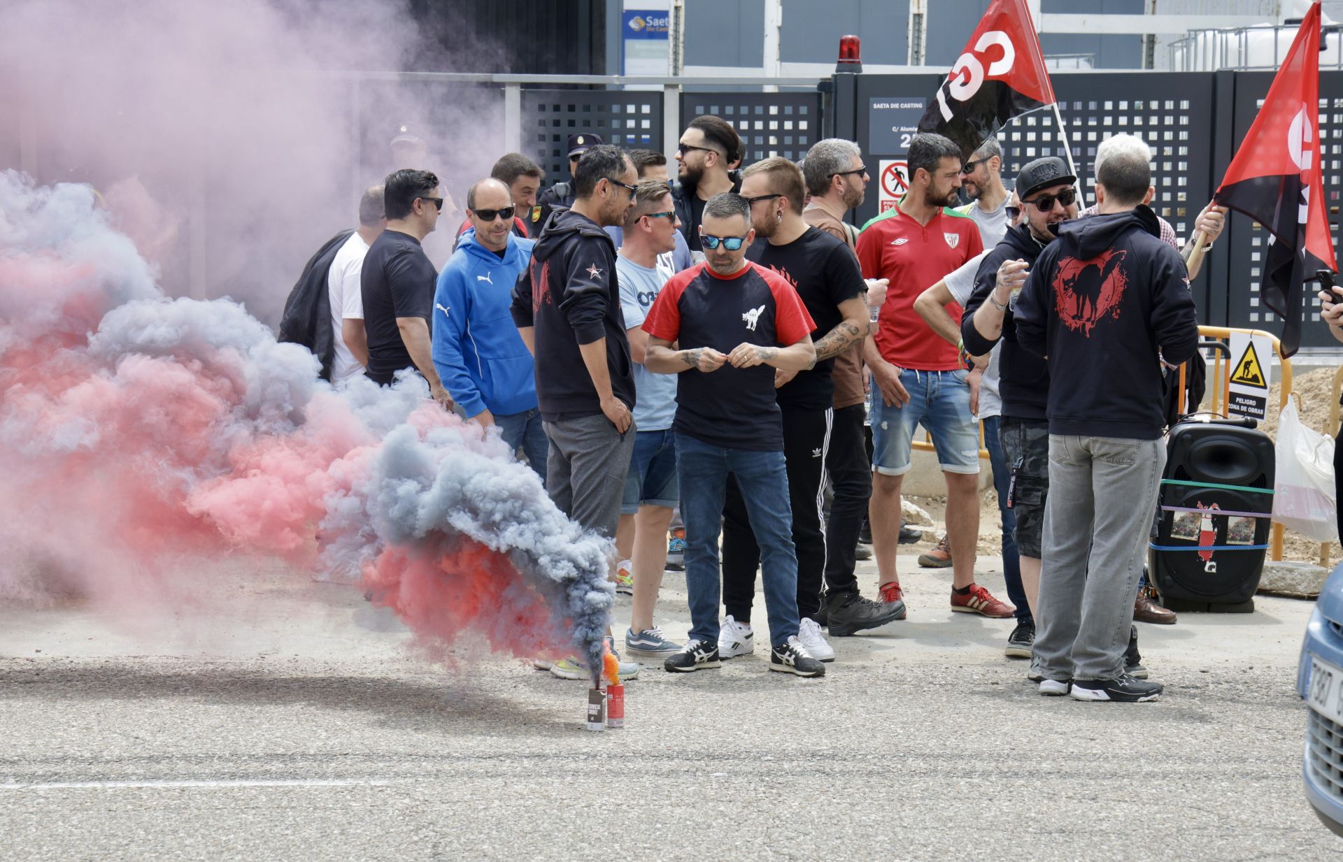 Protesta de los trabajadores de Saeta Die Casting en Valladolid