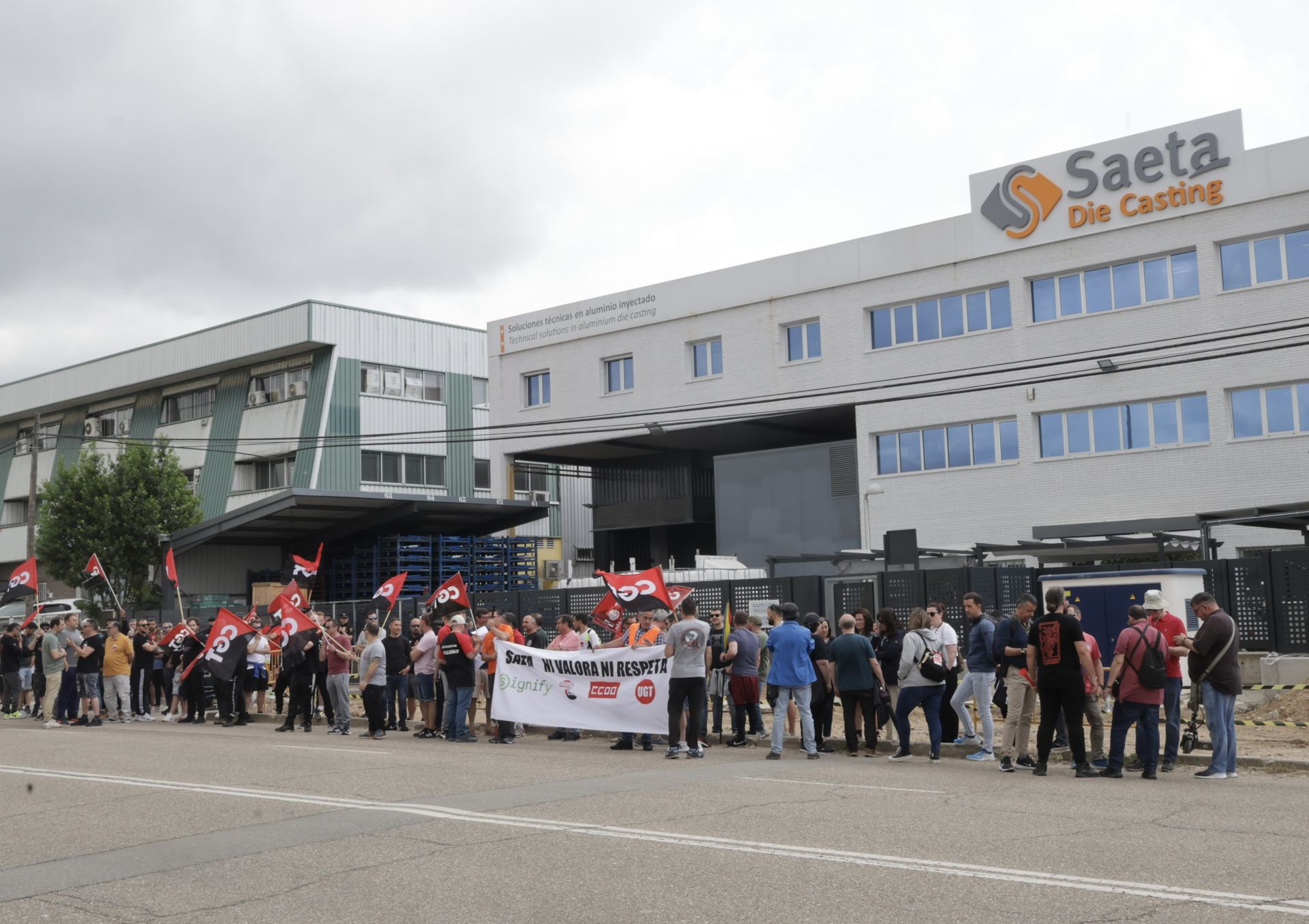 Protesta de los trabajadores de Saeta Die Casting en Valladolid