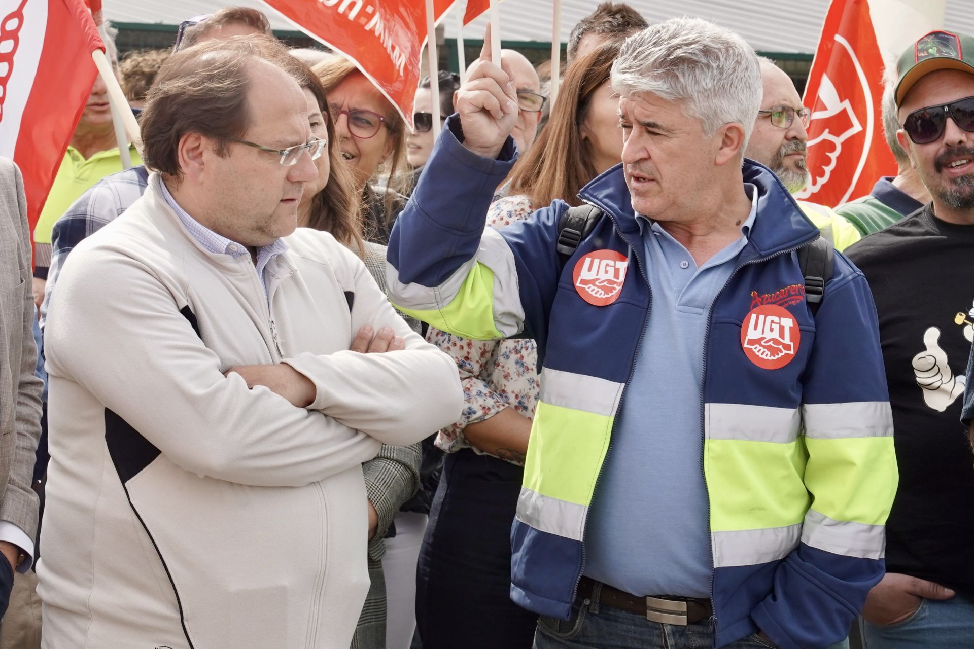 Concentración de trabajadores de Azucarera de La Bañeza