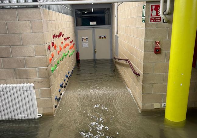 Sótano inundado del colegio CEIP Cardenal Mendoza