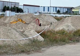 Obras, ahora paralizadas, de construcción de la planta de biogás en el polígono José Antonio González Caviedes.