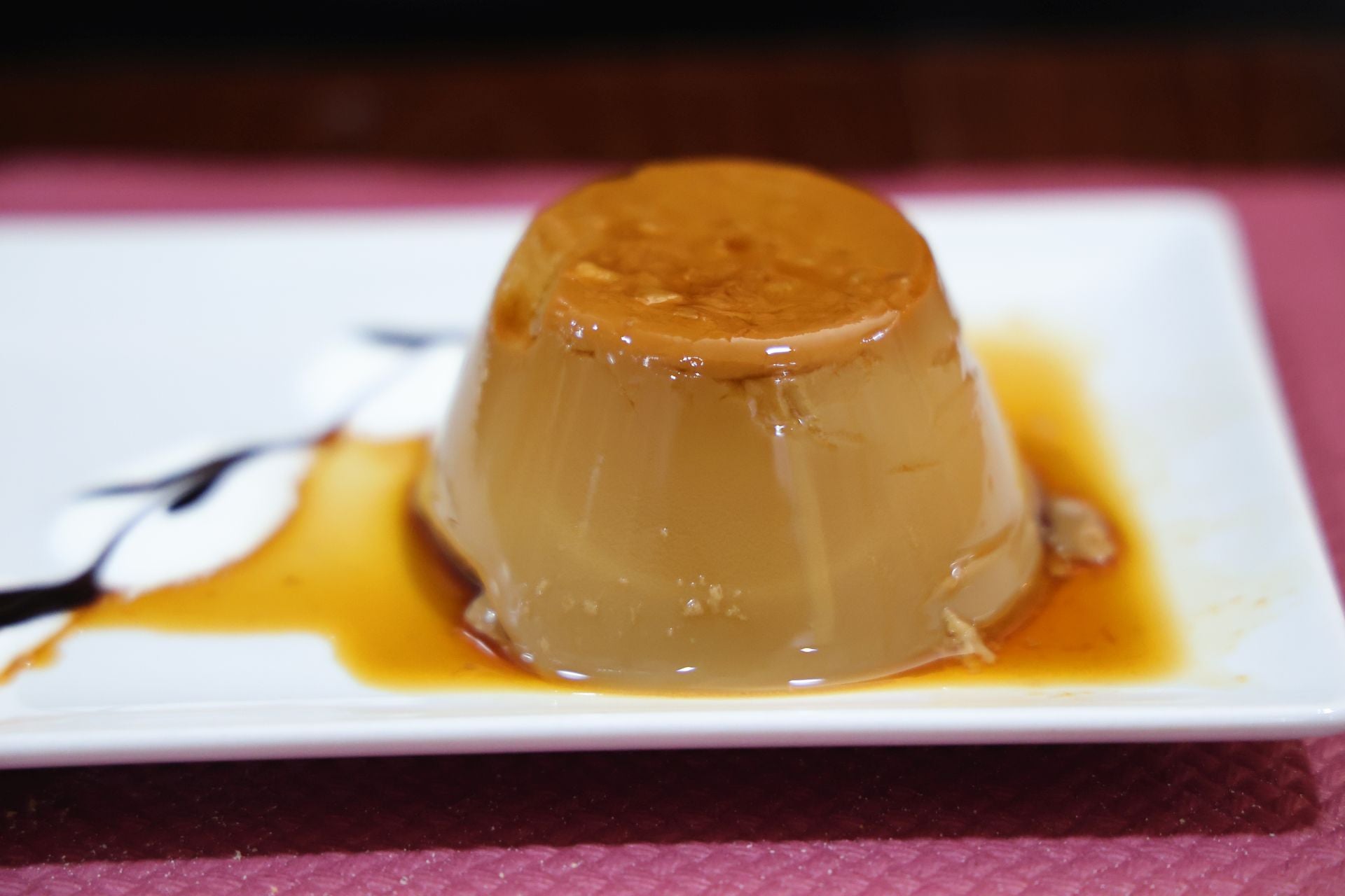 Flan casero, postre del menú.