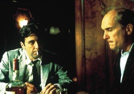 Al Pacino, caracterizado como Johny Corleone, y Rober Duval, como Tom Hagen, en 'El Padrino'.