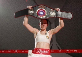 Isa Rivero, tras revalidar su título en la Cúpula del Milenio de Valladolid.