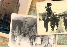 Collage de fotos antiguas de Fuensaldaña