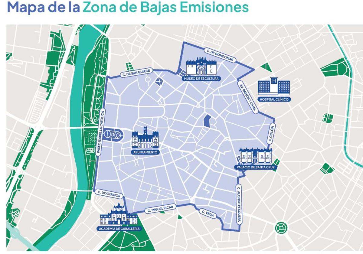 Mapa de la zona de bajas emisiones.