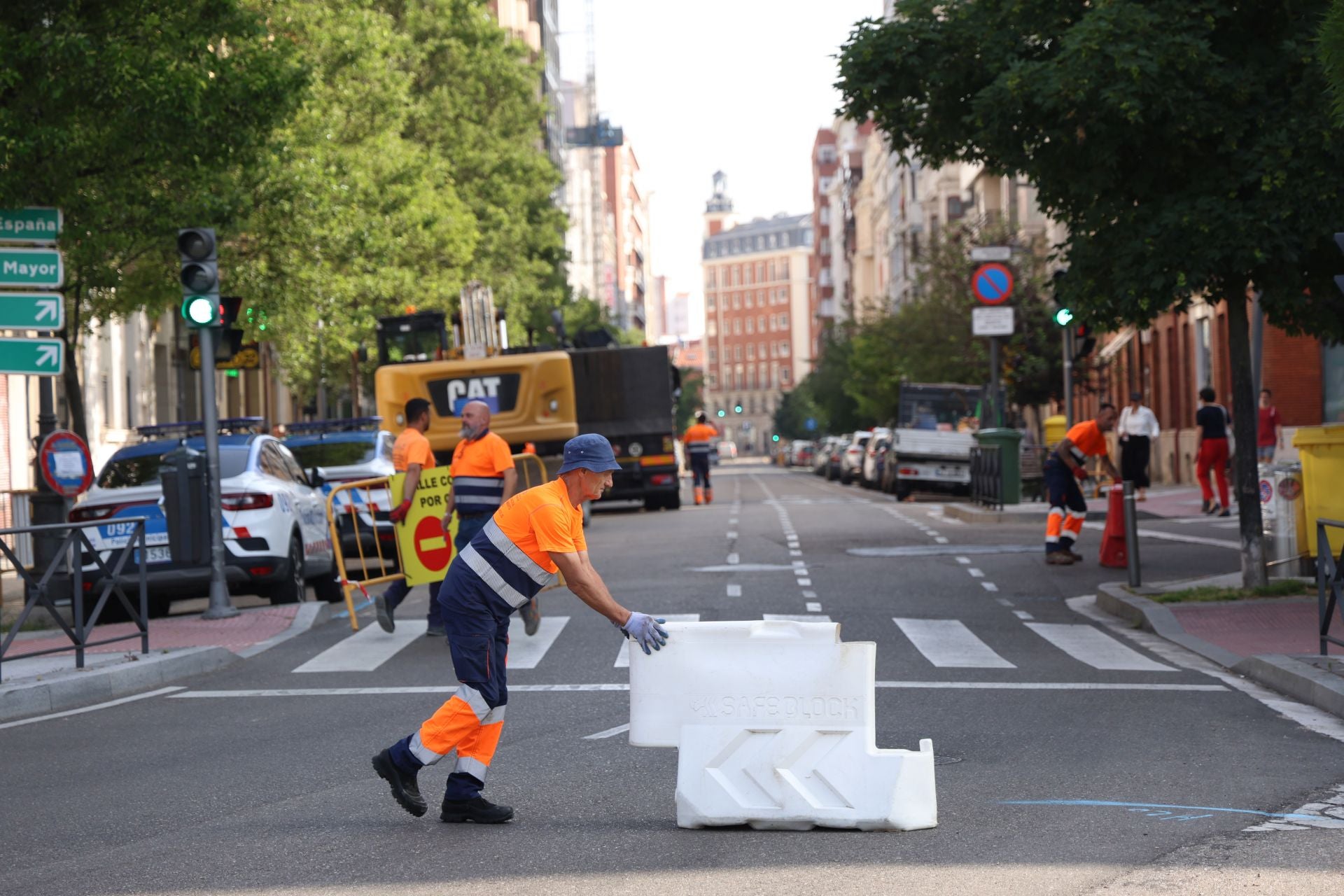 Las fotos del cierre al tráfico de la calle Gamazo, Muro y parte de Estación
