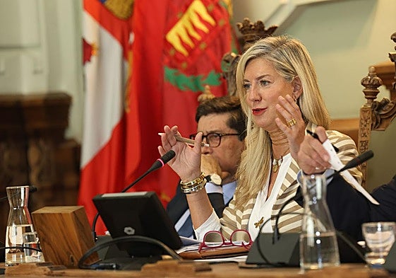 La concejala de Educación y Cultura, Irene Carvajal, en un pleno el pasado mes de mayo.