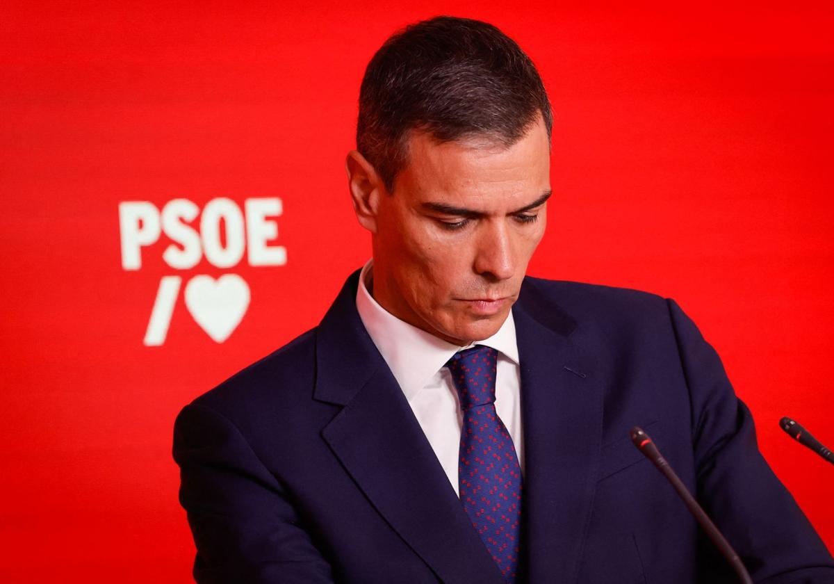 El presidente del Gobierno y líder del PSOE, Pedro Sánchez, ayer.